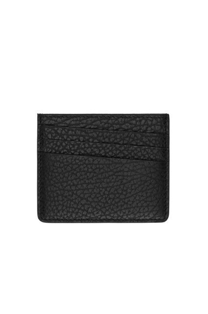 MAISON MARGIELA Grained Leather Card Holder Black - 2