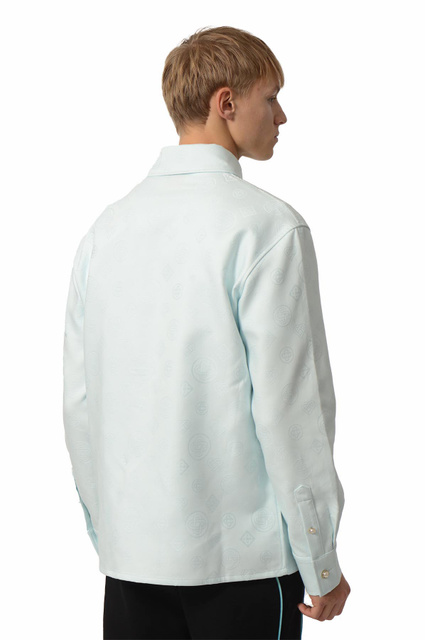 CASABLANCA Monogram Long-sleeve Shirt Pale Blue  - 3