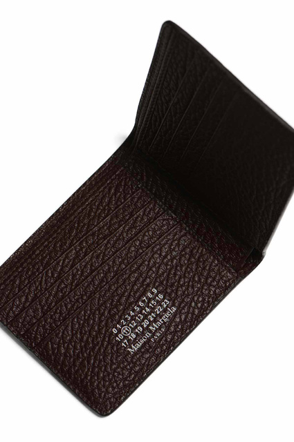Maison Margiela Embossed Grain Bi-Fold Wallet Walnut - 3