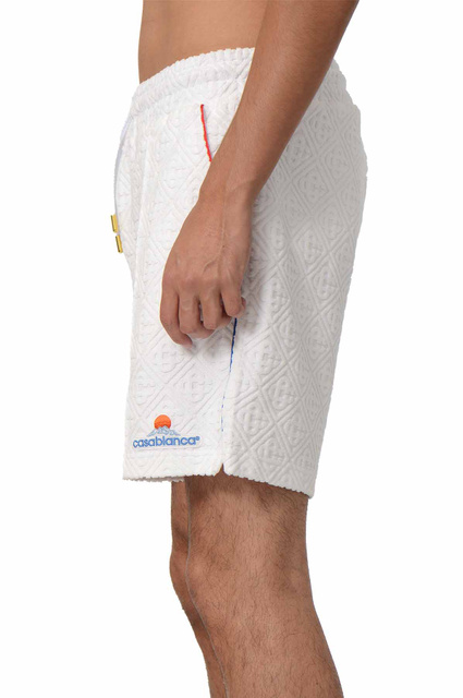 CASABLANCA Monogram Towelling Shorts White - 3