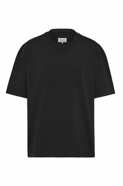 MAISON MARGIELA Embroidered Logo T-shirt Black - 3