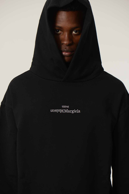 Maison Margiela Logo Hoodie Black - 3