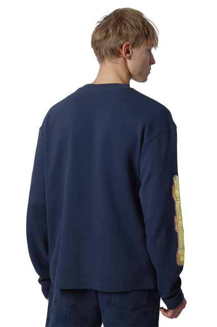 CASABLANCA Essential Experience LS T-shirt Navy - 3
