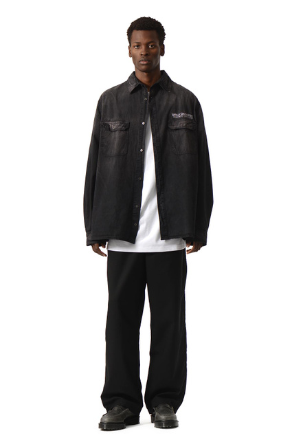 WILLY CHAVARRIA Cordoran Shirt Washed Black - 2