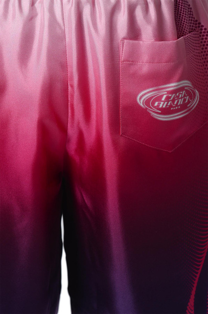 CASABLANCA Aubergine Gradient Silk Shorts - 5