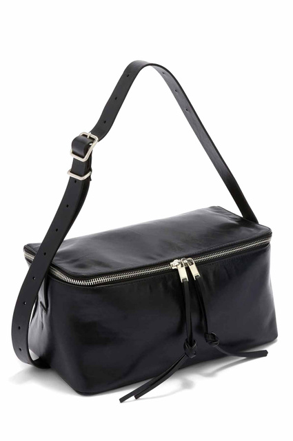 JIL SANDER Medium Leather Camera Bag Black - 2