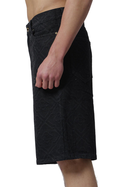 CASABLANCA Laser Monogram Denim Shorts Black - 3