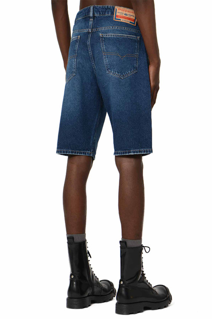 DIESEL Denim Slim Shorts Blue - 3