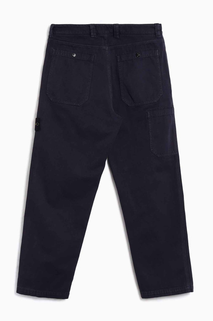 STONE ISLAND 3100008 Organic Panama Cotton 'Old' Effect Navy Blue - 2