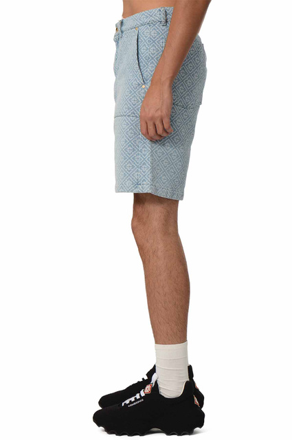 CASABLANCA Monogram Jean Shorts Light Blue - 3