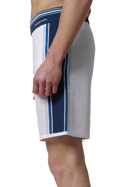 CASABLANCA Mesh Striped Shorts Blue/White  - 3