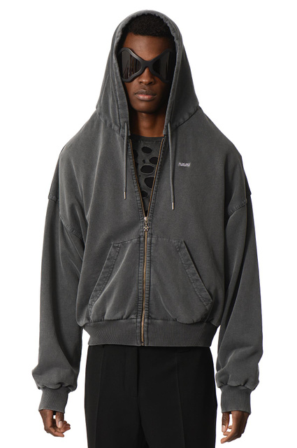 AVAVAV Shoulderless Hoodie Grey - 1