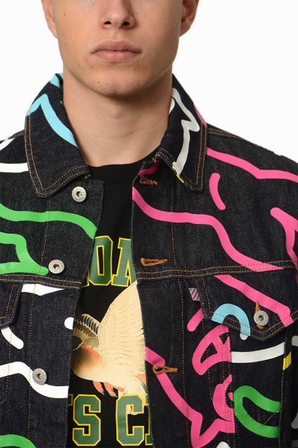 ICECREAM Jumbo Running Dog Multicolor Denim Jacket - 5