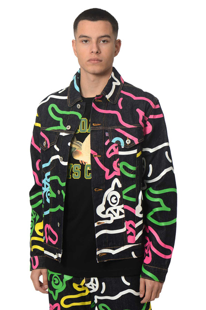 ICECREAM Jumbo Running Dog Multicolor Denim Jacket - 1