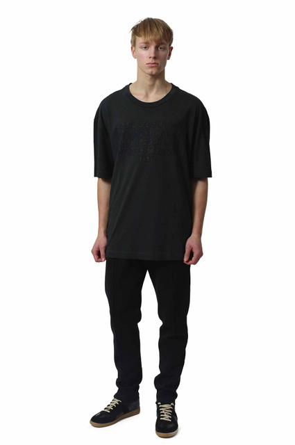MAISON MARGIELA Embroidered Logo T-shirt Black - 2