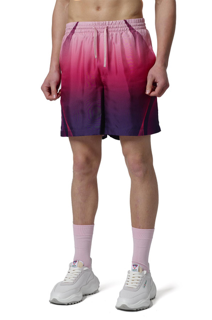 CASABLANCA Aubergine Gradient Silk Shorts - 1