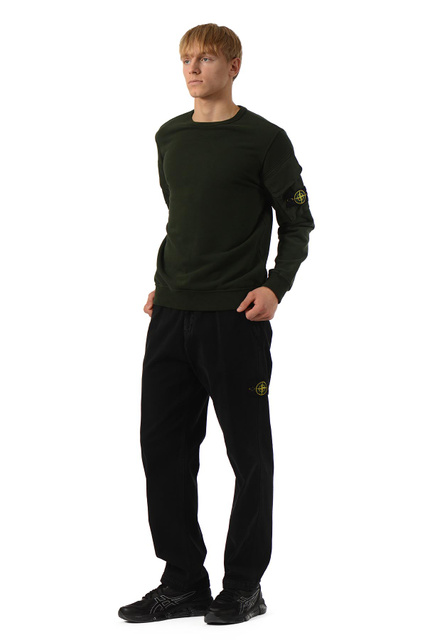 STONE ISLAND 6100008 Pocket Fleece Sweatshirt Juniper Green - 2