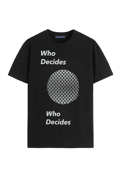 WRONG WEATHER Capsule Collection Who Decides T-shirt Black - 1