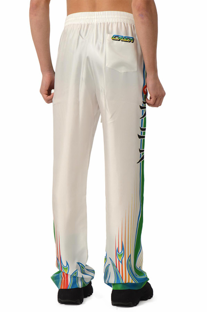 CASABLANCA Bosozoku Silk Trousers White - 4