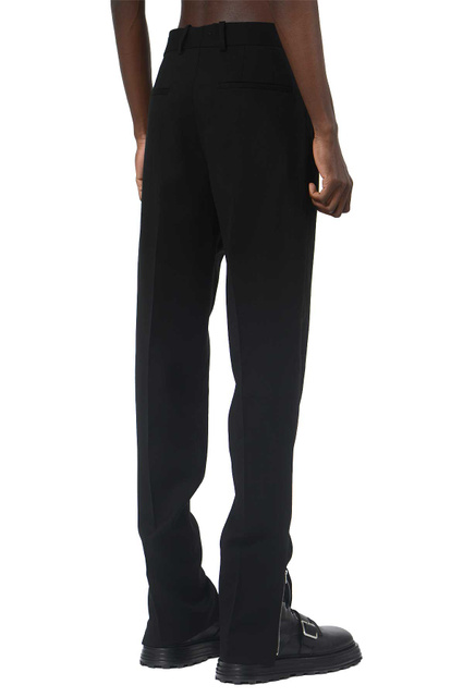 JIL SANDER Virgin Wool Zip Trousers Black - 3