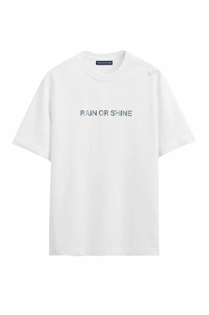 WRONG WEATHER Rain Or Shine T-shirt White/Blue - 1