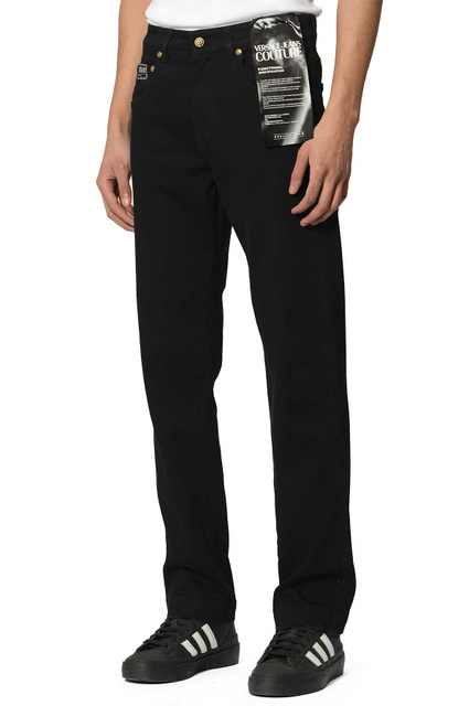 VERSACE JEANS COUTURE Elastic Waistband Black Jeans  - 1
