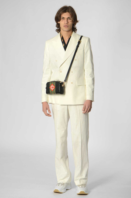 CASABLANCA Wide Leg Trousers Off White - 3