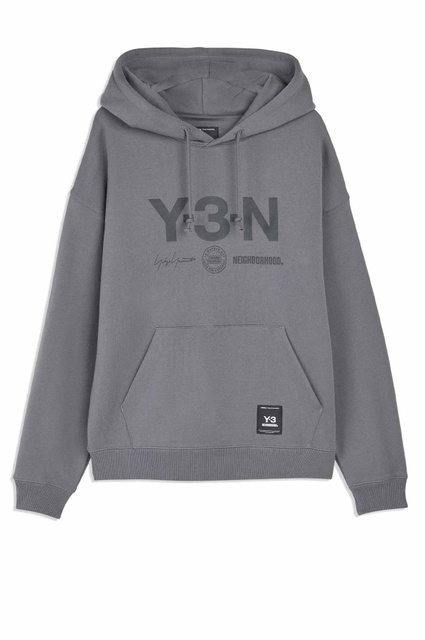Y-3-N Graphic Hoodie Grey - 1