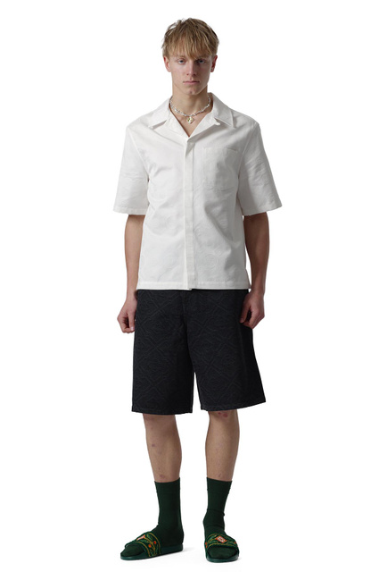 CASABLANCA Laser Monogram Denim Shorts Black - 2