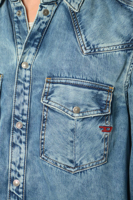 DIESEL D-Ocean Western Shirt Azul médio - 4