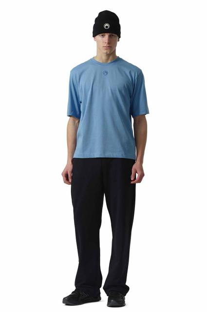 MARINE SERRE Moon Logo Jersey T-shirt Blue Bonnet - 2
