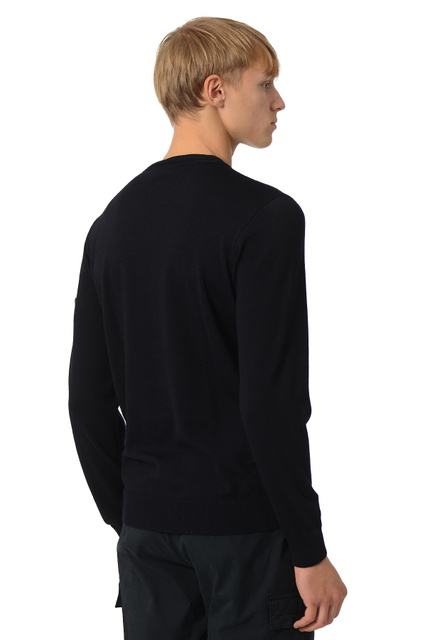 STONE ISLAND 5100071 Pure Wool Jumper Navy Blue - 3
