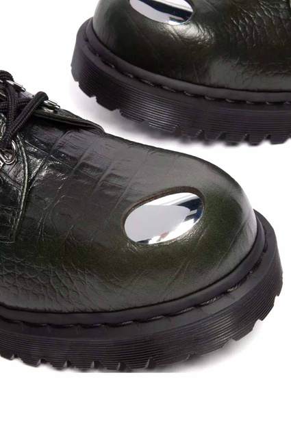 DR. MARTENS 1461 Steel Toe 3-Eye Shoes Green - 4