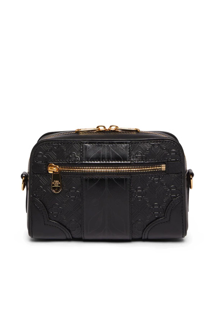 CASABLANCA Monogram Crossbody Leather Bag Black  - 4