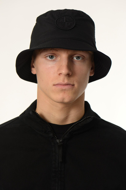 STONE ISLAND 9100012 Chapéu de balde em NYLON METAL ECONYL® Preto - 3