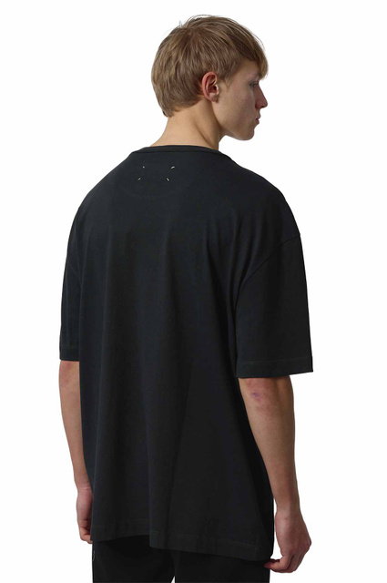 MAISON MARGIELA Embroidered Logo T-shirt Black - 4