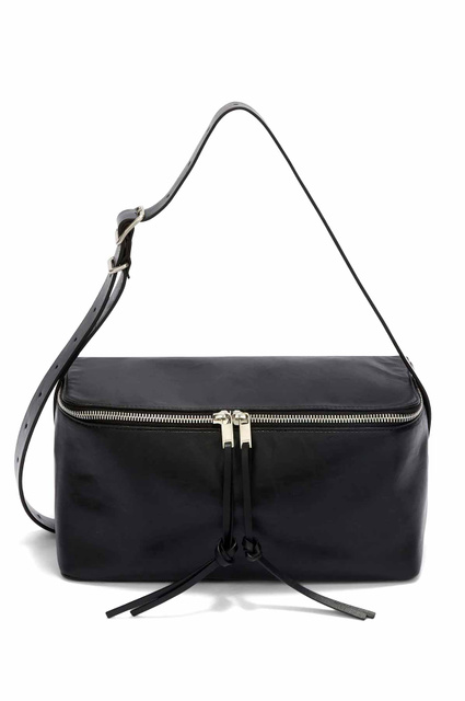 JIL SANDER Medium Leather Camera Bag Black - 1