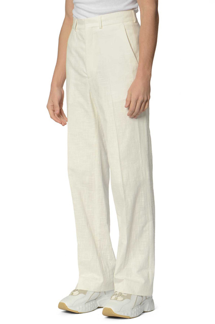CASABLANCA Wide Leg Trousers Off White - 1