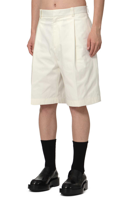JIL SANDER Cotton Shorts White  - 1
