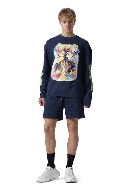 CASABLANCA Essential Experience LS T-shirt Navy - 2