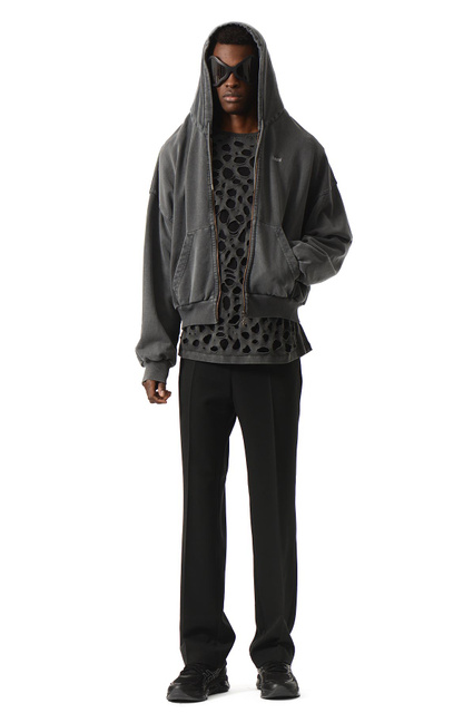 AVAVAV Shoulderless Hoodie Grey - 2