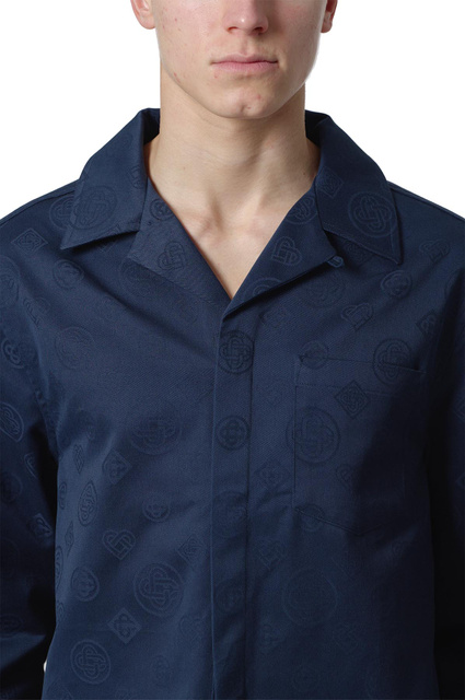 CASABLANCA Monogram Shirt Navy - 4
