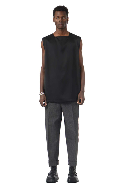 JIL SANDER Silk Tank Top Black - 2