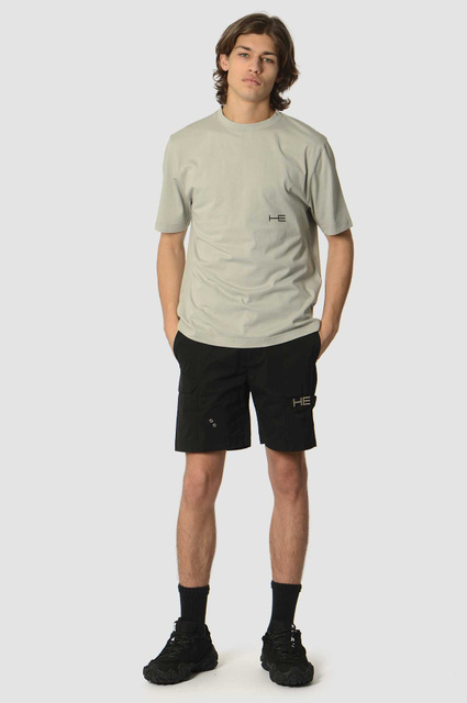 HELIOT EMIL HE Logo T-shirt Light Grey - 4