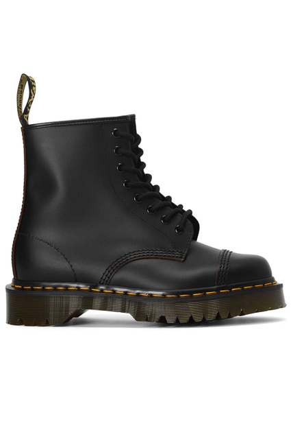 DR. MARTENS 1460 Bex Toe Cap Lace Up Boots Black Quilon - 1