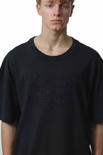MAISON MARGIELA Embroidered Logo T-shirt Black - 5