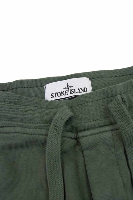 STONE ISLAND 6200011 Organic Cotton Fleece Shorts Juniper Green - 3