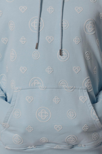 CASABLANCA Monogram Hoodie Cerulean Blue - 4
