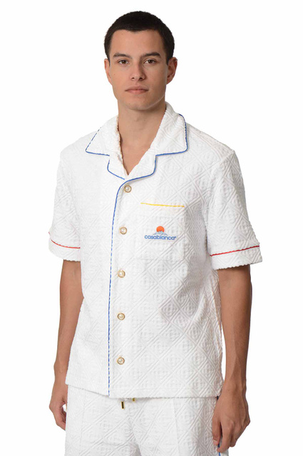 CASABLANCA Monogram Towelling Shirt White - 1