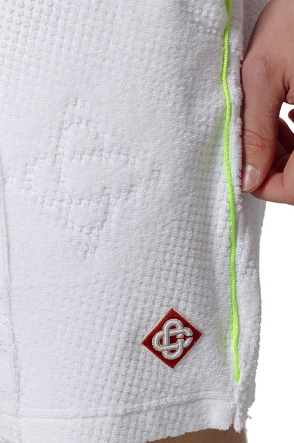 CASABLANCA Towelling Monogram Shorts White - 5
